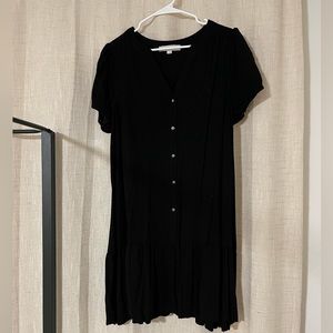Loft - button down black dress - Large